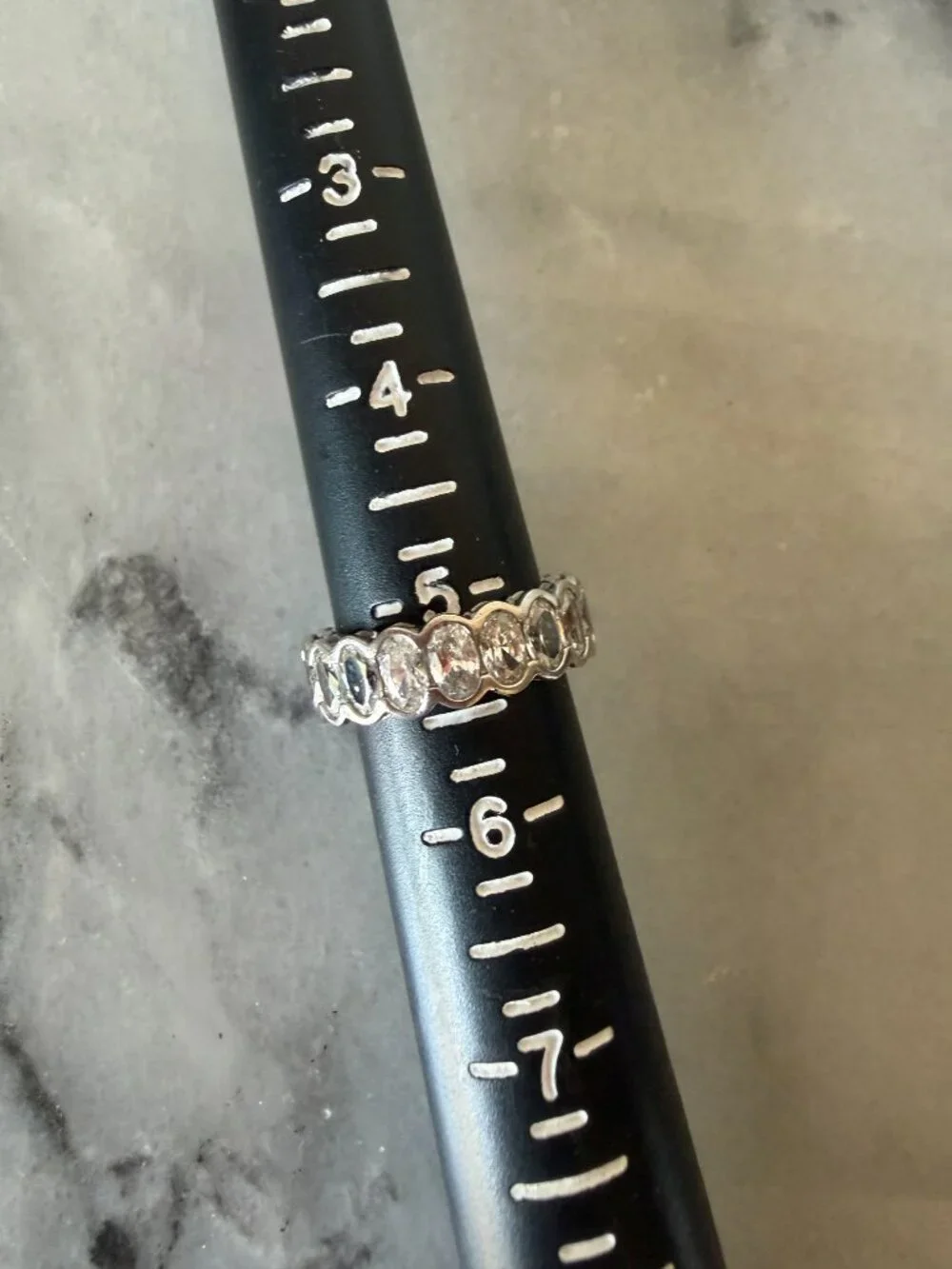 Radiance by Absolute 4.75 ct Sterling Silver Oval Eternity Ring - 5